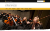 Picture of the School of Music website homepage