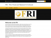 Picture of the Financial Research Institute website homepage